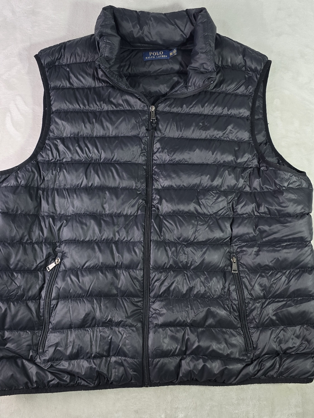 Polo Ralph Lauren Mens Black Water Repellent Packable Puffer Vest Down Size 3XLT